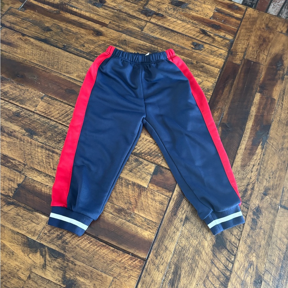 Kids Navy and Red Track Pants